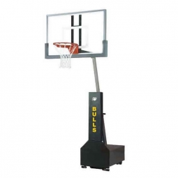 Bison Club Court Super Glass Portable Basketball Goal